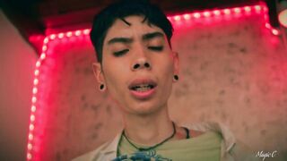 Twink’s Big Cock Pulsing Precum Gushes Thick Cumshots Overload