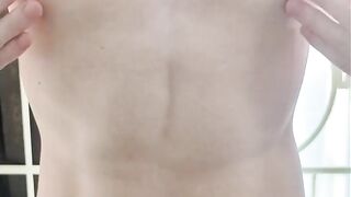 Using his own spit to wreck his nipples until he’s raw and ruined
