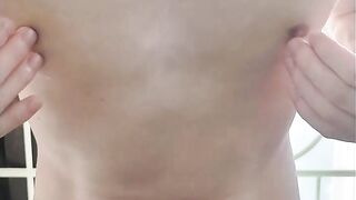 Using his own spit to wreck his nipples until he’s raw and ruined