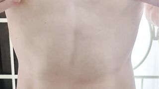 Using his own spit to wreck his nipples until he’s raw and ruined