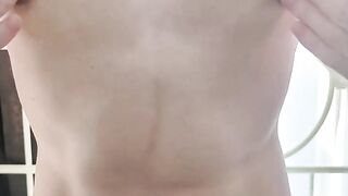 Using his own spit to wreck his nipples until he’s raw and ruined