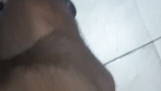 Thick ebony ass destroys thick Asian twink gagging on daddy's cum