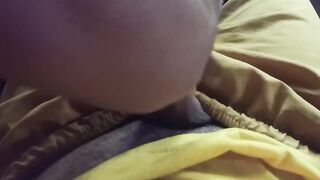 Asian twink gags on cam drips cum all over vlogging chair