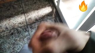 Big fat cock gets slobbered at my straight friend's house raw cumshot compilation