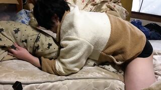 Gay Asian student solo fucks himself raw huge cumshot