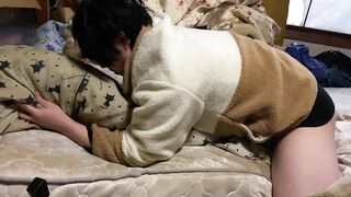 Gay Asian student solo fucks himself raw huge cumshot