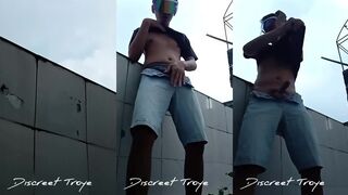 Public Cemetery Jakol by Handsome Pinoy Stud while Workers Clean