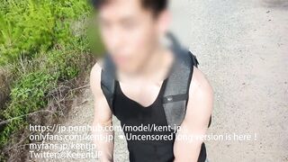 Japanese twink flashes wild under shorts ends up destroyed in public