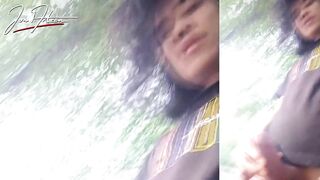 Jon Arteen gets exposed wanking in gay cruising park outdoors cumshot mess