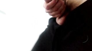 Skinny Twink Blasts Huge Load On Neighborhood Stairs Public Solo Cumshot