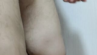 Everyone sees this twink jerk off with his huge dick