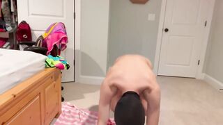 Solo Warmup workout destroys twink jock tight body
