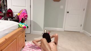Solo Warmup workout destroys twink jock tight body