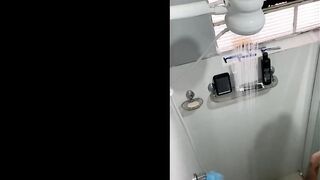 Twink's white soaked underwear ruined by cum