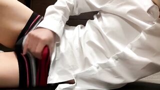 Tired after work Need relief jerking off twink solo male oiled cumshot