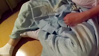Priest strips for private prayers while worshipping his own stiff cock in sacred robes