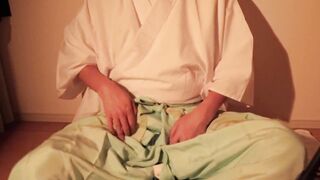 Priest strips for private prayers while worshipping his own stiff cock in sacred robes