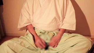 Priest strips for private prayers while worshipping his own stiff cock in sacred robes