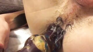 Twink gets destroyed by Bad Dragon dildo while choking on his own cum