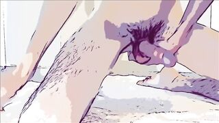Same dick different day big cock asmr anal gaping twink moaning cartoon solo creampie