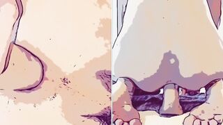 Same dick different day big cock asmr anal gaping twink moaning cartoon solo creampie