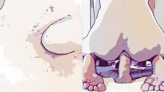 Same dick different day big cock asmr anal gaping twink moaning cartoon solo creampie