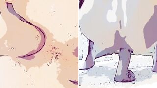 Same dick different day big cock asmr anal gaping twink moaning cartoon solo creampie