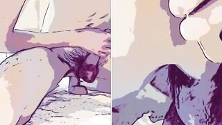 Same dick different day big cock asmr anal gaping twink moaning cartoon solo creampie