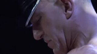Sub Larry Savoy gets throat wrecked by Master Joe Giovanni's meaty cock