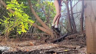 Twink Gets destroyed in the forest while jerking off naked