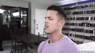 Devin Trez buries his monster cock in Nic Sahara's tight hole raw full HD
