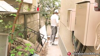 Yoshi Kawasaki's big cock ruined in outdoor jerk session