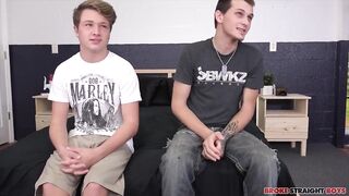 Straight broke boy gets wrecked by brutal bareback dick
