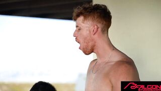 Falcon Stud hottest Kane Fox deepthroat crushed by bareback BBC