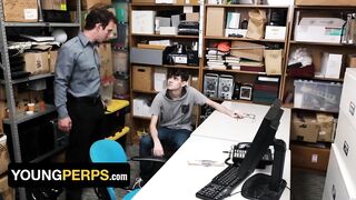 Old perv cop's greedy asshole stuffed by young twink's throbbing dick raw gaping
