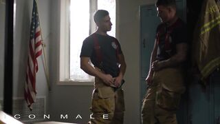 JJ Knight and Jimmy Fit ease up after shift by sucking each other's cocks raw bareback