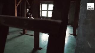 Axel Abysse gets Lucio’s massive arms wrecking his ass in a brutal triad of fists and dicks