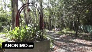 Strangers forced on park bench stuffed full of big dick turning small tight hole raw