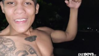 Latino muscle boy Lucian Reed destroys with his gushing hot body