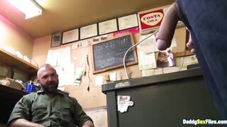 Daddies drill thick asses while stroking huge cocks raw brutally