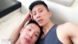 Asian rooftop raw bareback Tyler Wu Dane Jaxson uncut gay porn