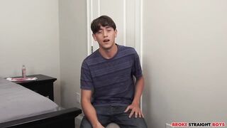 Broke straight boys Ethan Steel raw gay anal bareback big cock cumshot