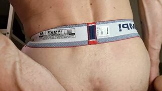 Huge 9cm ball wrecks my tight hole raw solo gay anal gaping