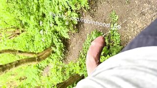 Outdoor hard dick piss ruined by daddy's hot watersports