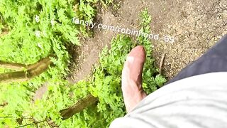 Outdoor hard dick piss ruined by daddy's hot watersports