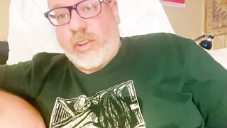 Cowboy daddy blows his own ass until cum blasts out solo