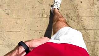 Offered a passerby guy to suck a dick for money in a public place