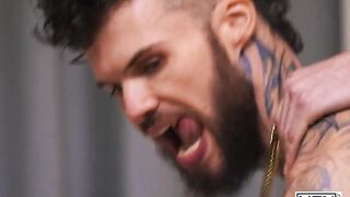 Hatler Gurius Self Fucks Hole Caught by Joining Joey Mills Bareback Anal