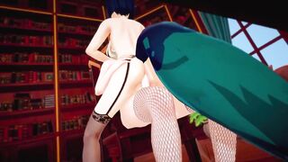 Genshin Impact gangbang with Venti Tighnari and Xingqiu