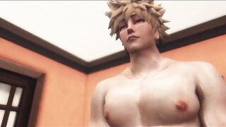Pumpkin pie destroyed my ass Deku Kacchan 3D gay twink blowjob